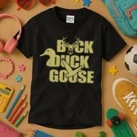 Hunting Season Buck Duck Goose Big Game Duck Kids T-Shirt thumb 3