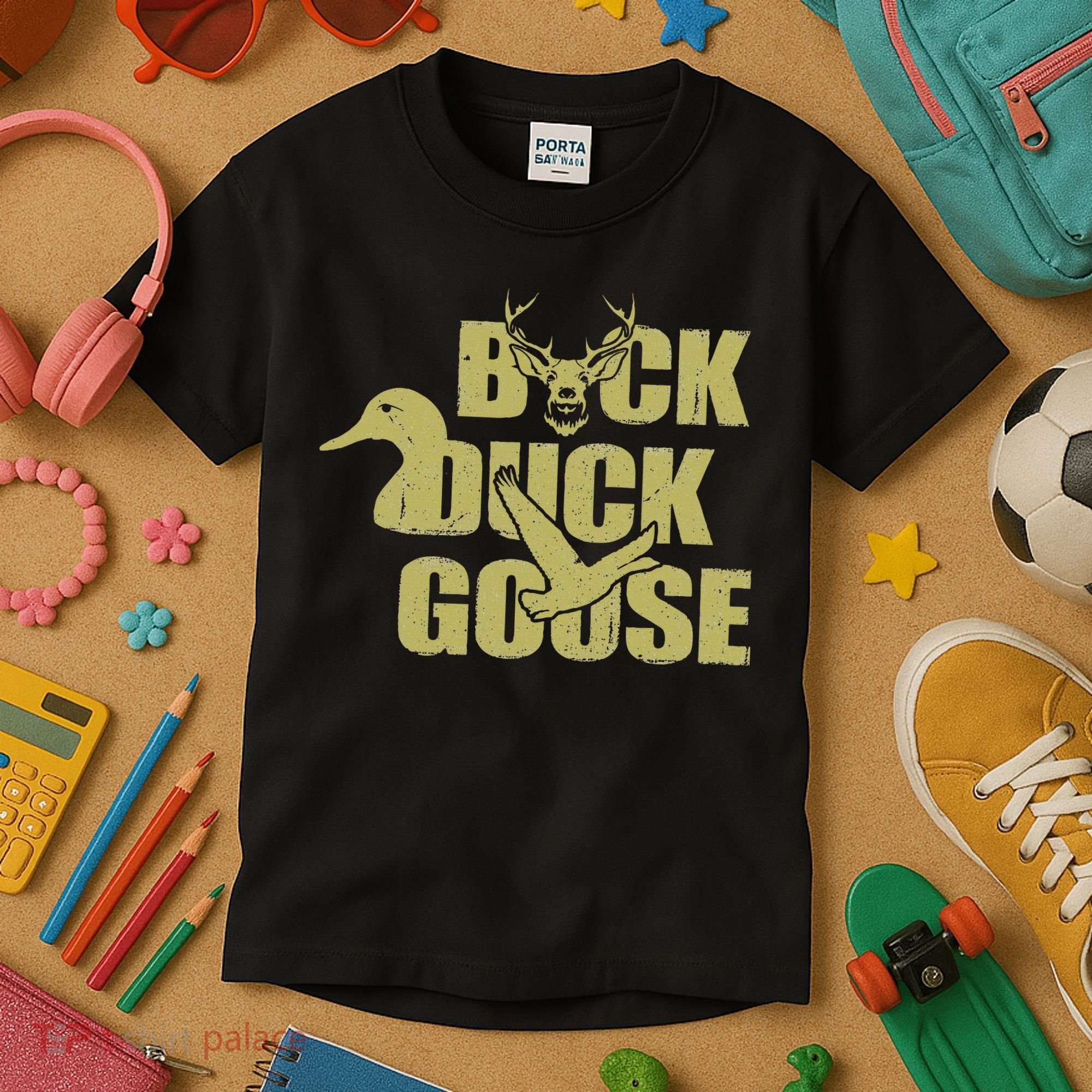 Hunting Season Buck Duck Goose Big Game Duck Kids T-Shirt