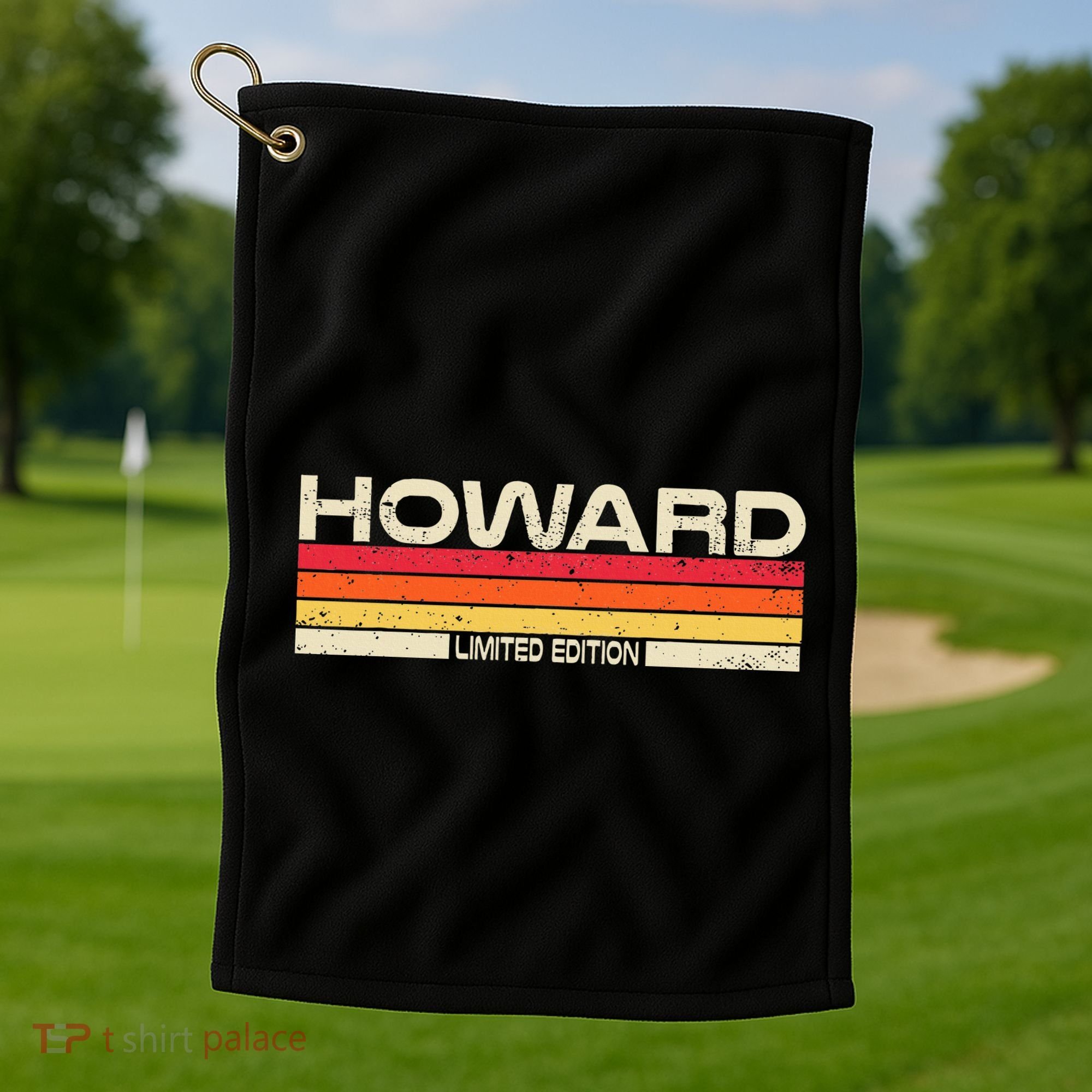 Howard Surname Birthday Family Reunion 80s 90s Sunset Golf Towel