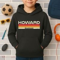 Howard Surname Birthday Family Reunion 80s 90s Sunset Kids Hoodie thumb 2