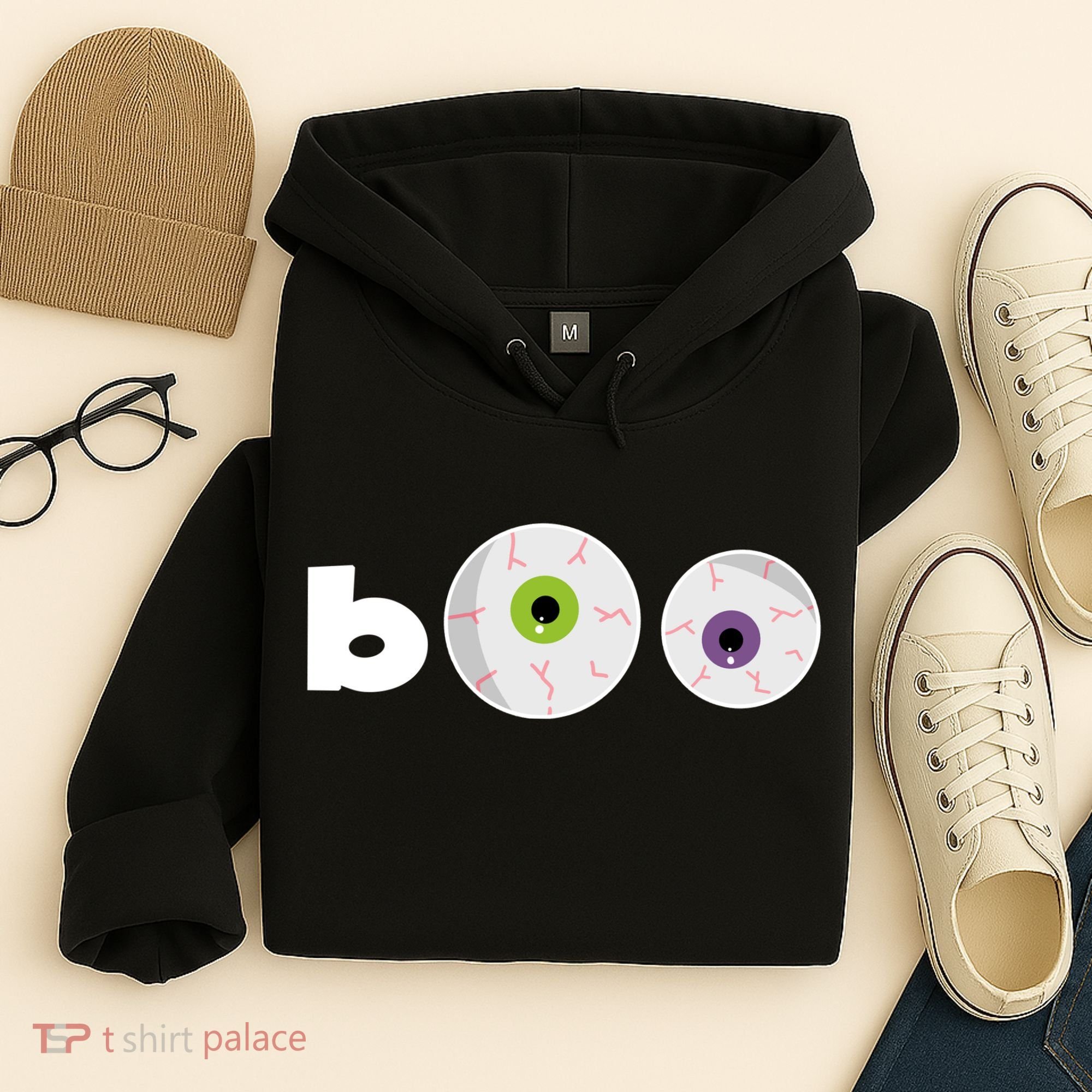 Halloween Scary Boo Eyes Hoodie