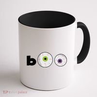 Halloween Scary Boo Eyes Coffee Mug thumb 1