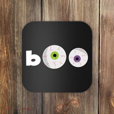 Halloween Scary Boo Eyes Coaster