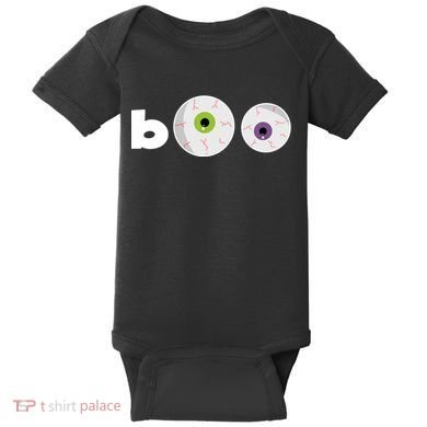 Halloween Scary Boo Eyes Baby Bodysuit