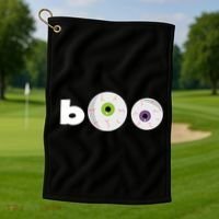 Halloween Scary Boo Eyes Golf Towel thumb 1