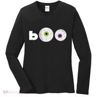 Halloween Scary Boo Eyes Women's Long Sleeve Shirt thumb 0