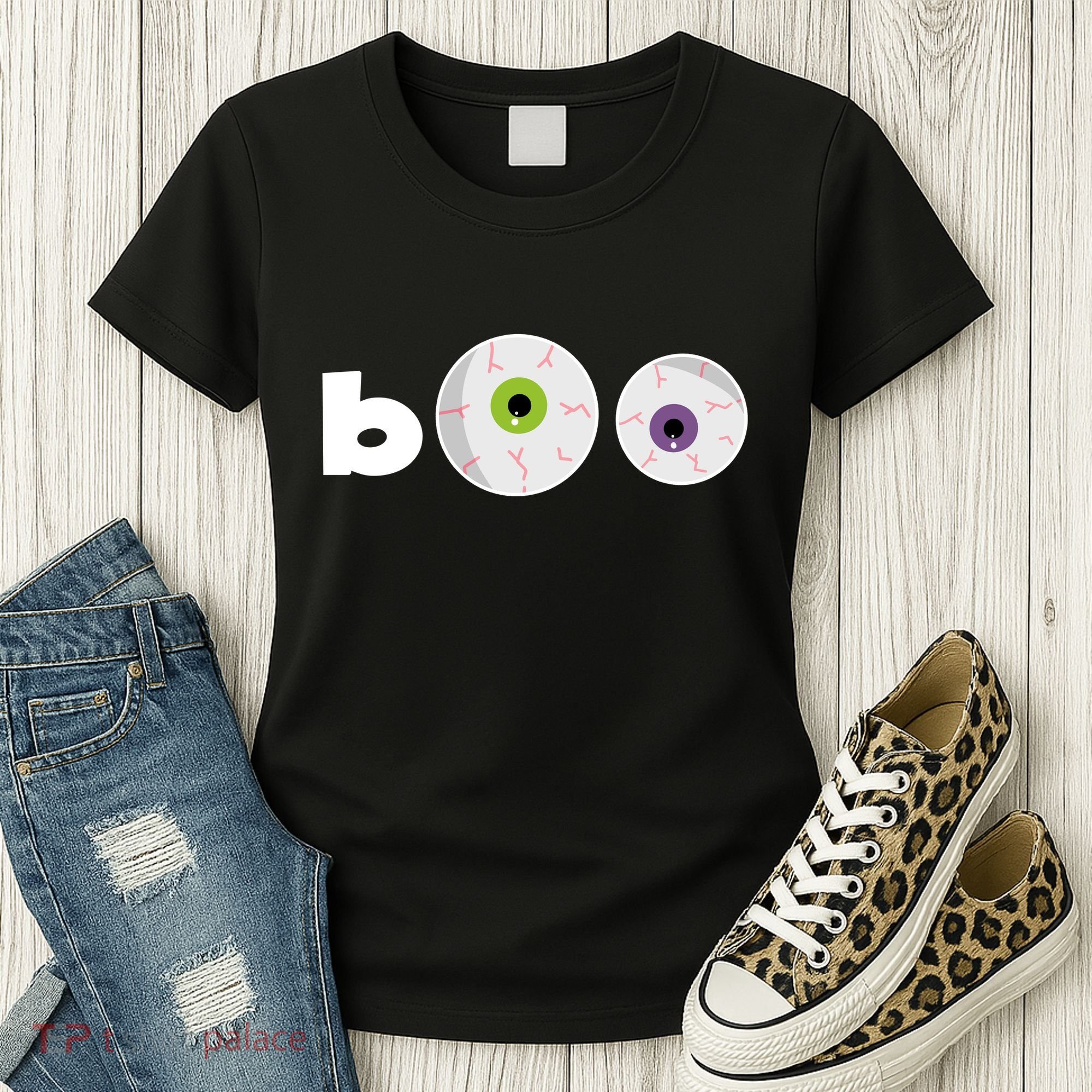 Halloween Scary Boo Eyes Women's T-Shirt