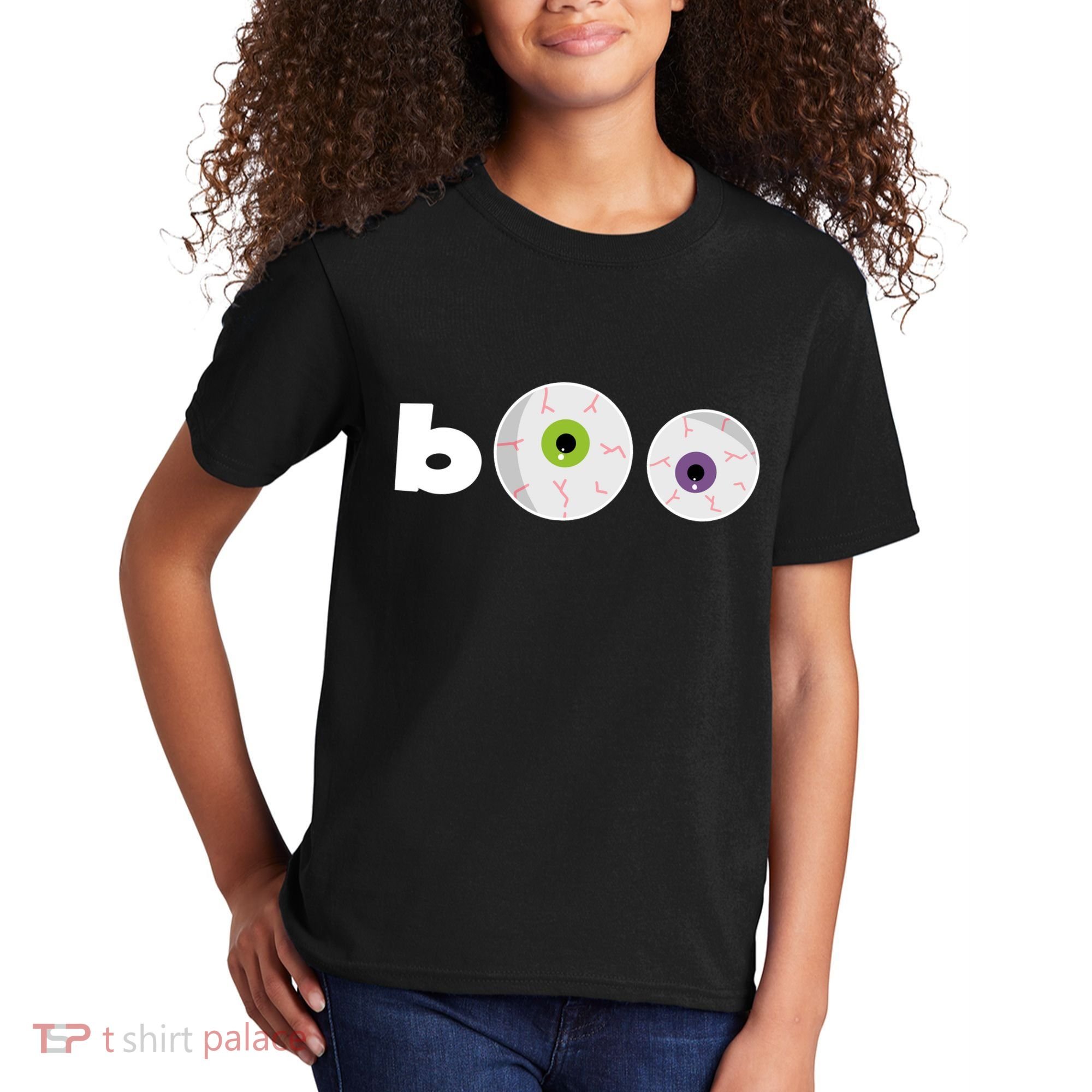 Halloween Scary Boo Eyes Kids T-Shirt