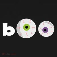 Halloween Scary Boo Eyes Kids T-Shirt thumb 4