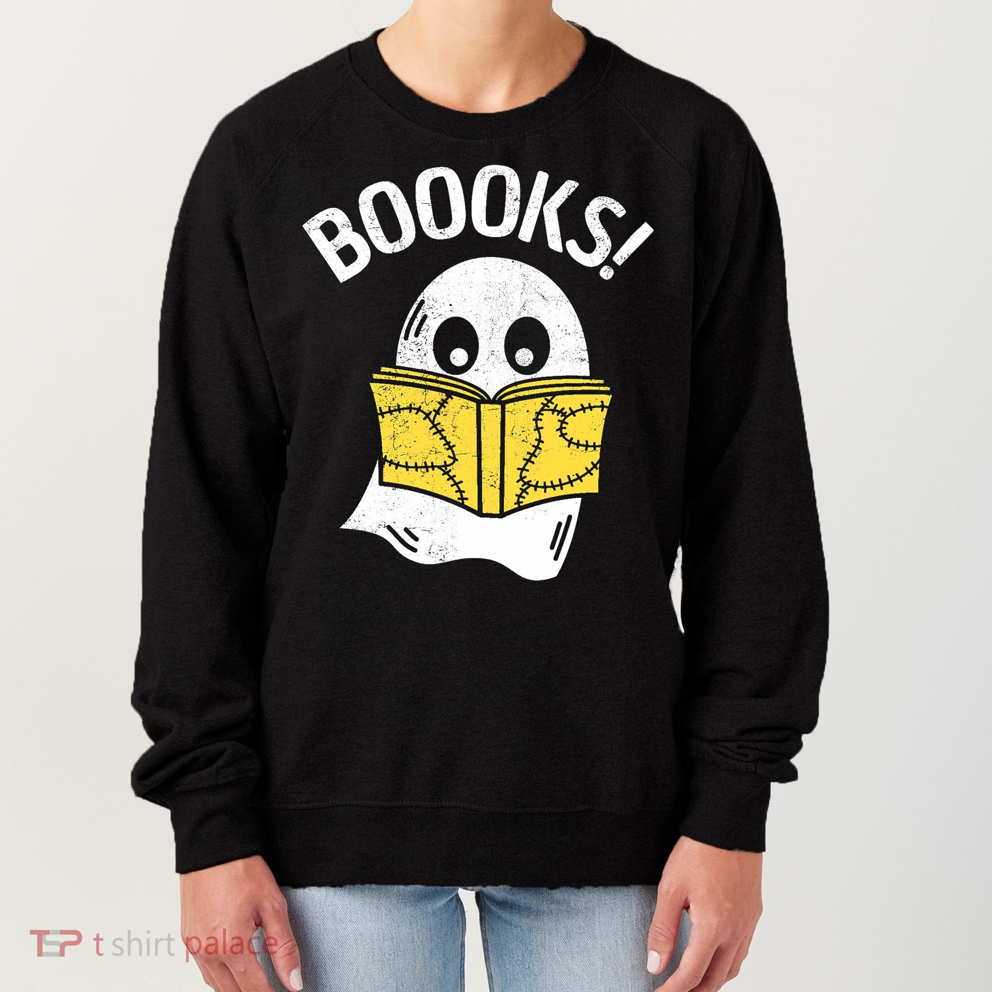Halloween Saying Boooks Bookworm Ghost Librarian Women's Sweatshirt