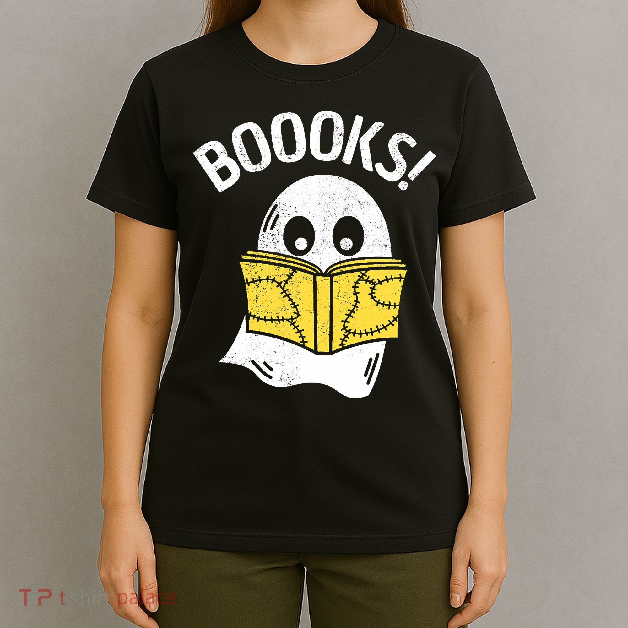 Halloween Saying Boooks Bookworm Ghost Librarian T-Shirt