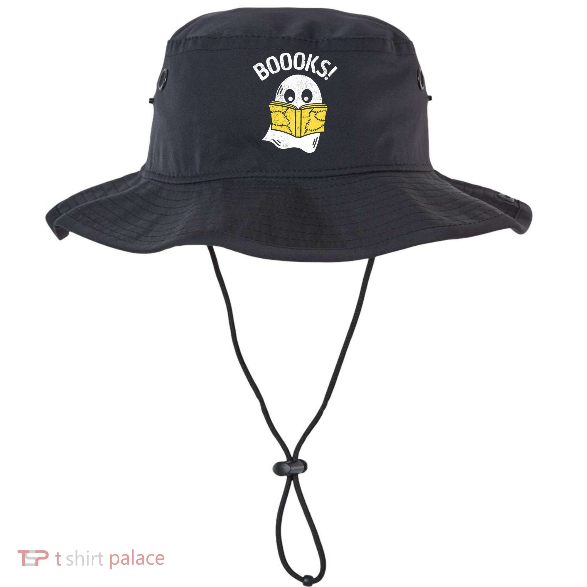 Halloween Saying Boooks Bookworm Ghost Librarian Bucket Hat