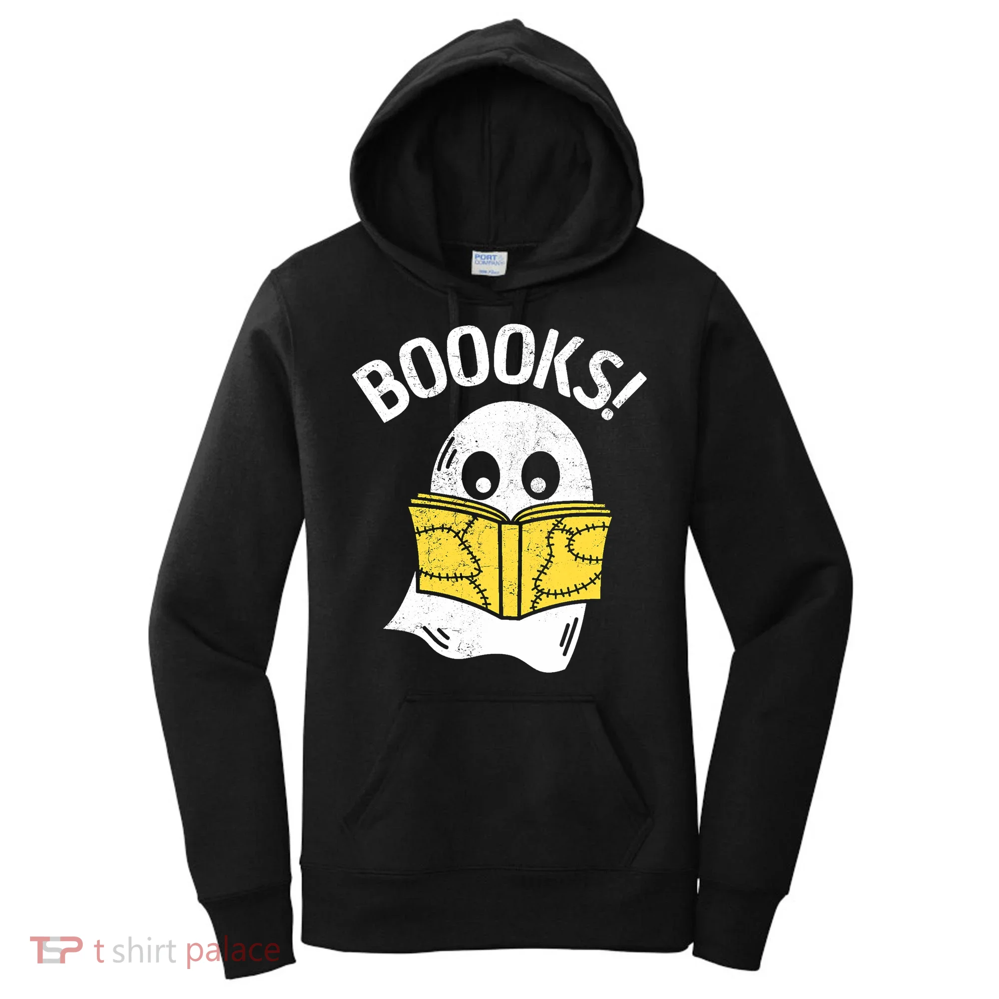 Halloween Saying Boooks Bookworm Ghost Librarian Women's Hoodie