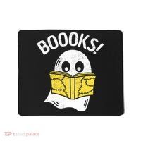 Halloween Saying Boooks Bookworm Ghost Librarian Mousepad thumb 0