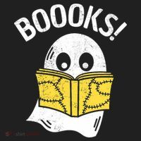 Halloween Saying Boooks Bookworm Ghost Librarian Golf Towel thumb 3