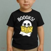 Halloween Saying Boooks Bookworm Ghost Librarian Toddler T-Shirt thumb 2