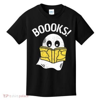 Halloween Saying Boooks Bookworm Ghost Librarian Kids T-Shirt