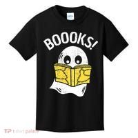Halloween Saying Boooks Bookworm Ghost Librarian Kids T-Shirt thumb 0