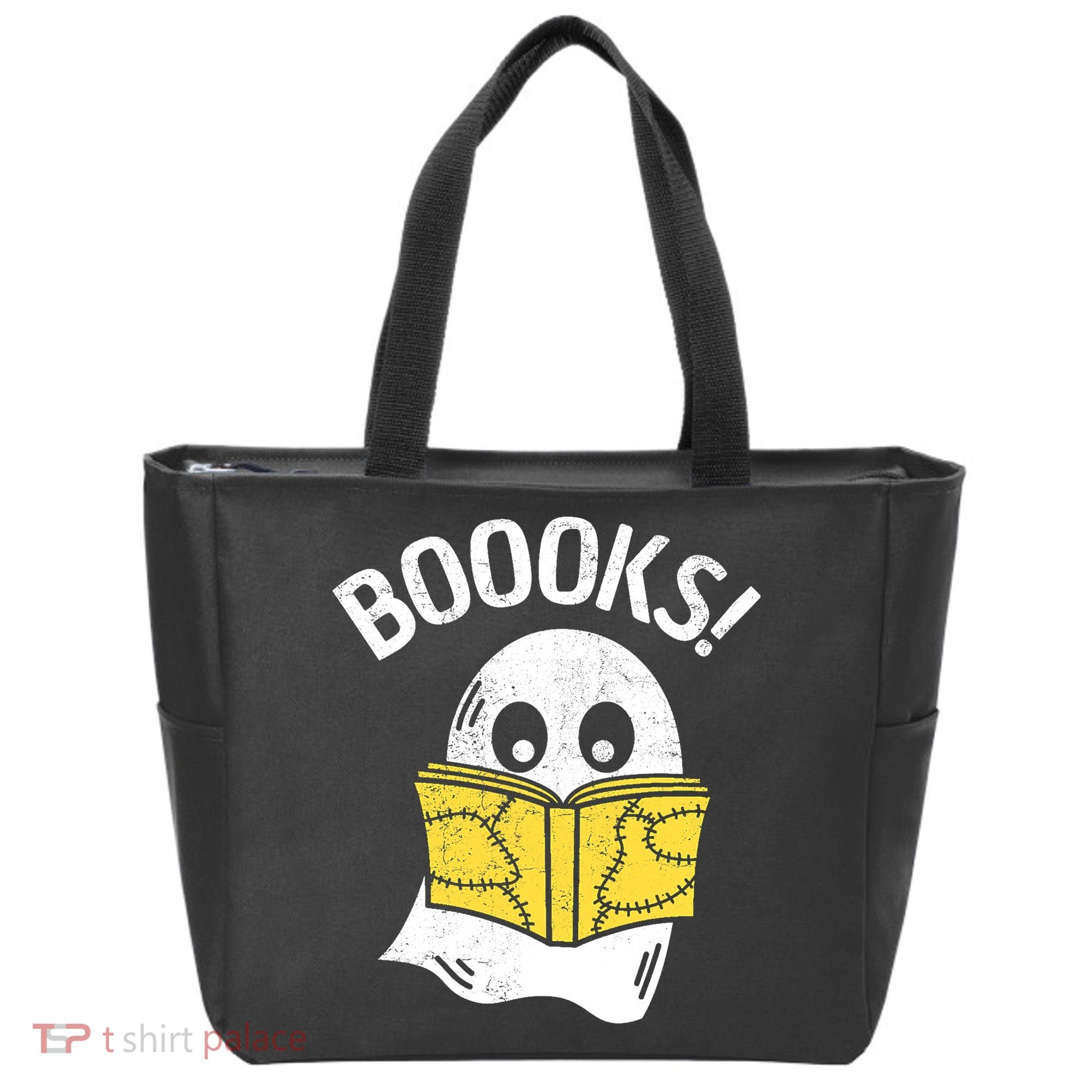 Halloween Saying Boooks Bookworm Ghost Librarian Tote Bag