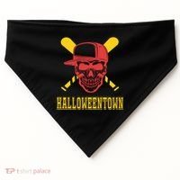 Halloweentown Skeleton Baseball USA-Made Doggie Bandana thumb 0