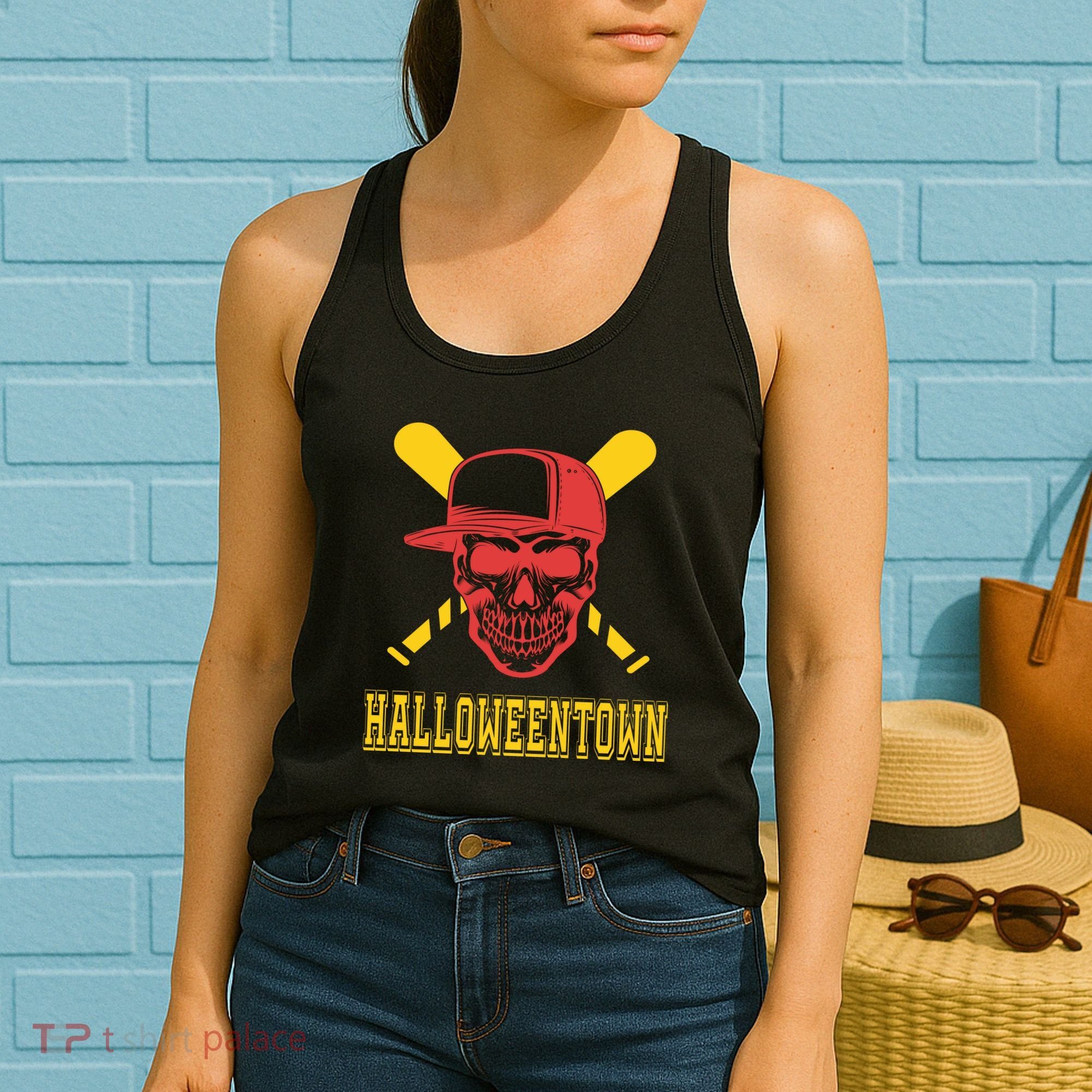 Halloweentown Skeleton Baseball Women's Tank Top
