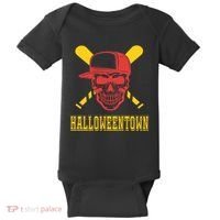 Halloweentown Skeleton Baseball Baby Bodysuit thumb 0