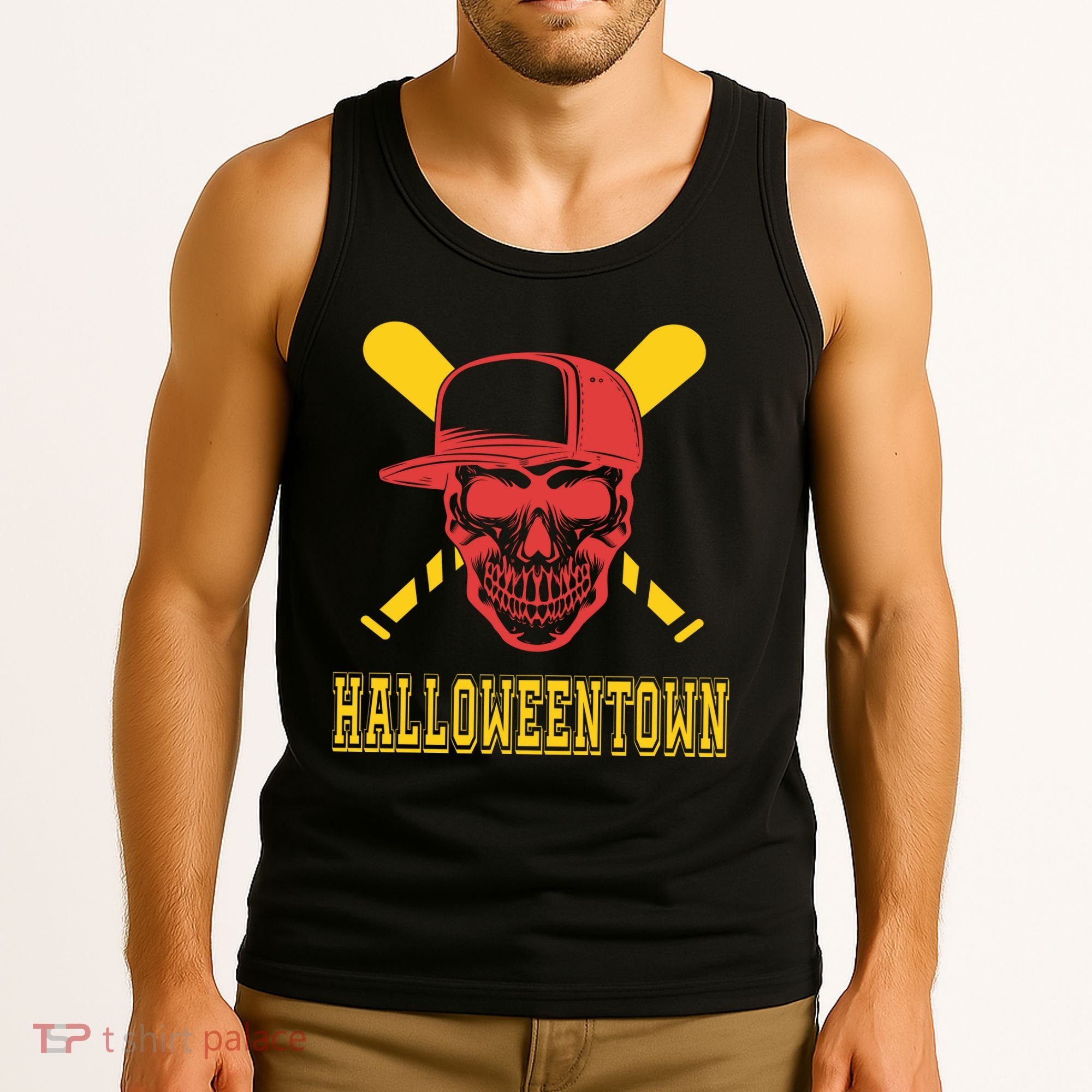 Halloweentown Skeleton Baseball Tank Top
