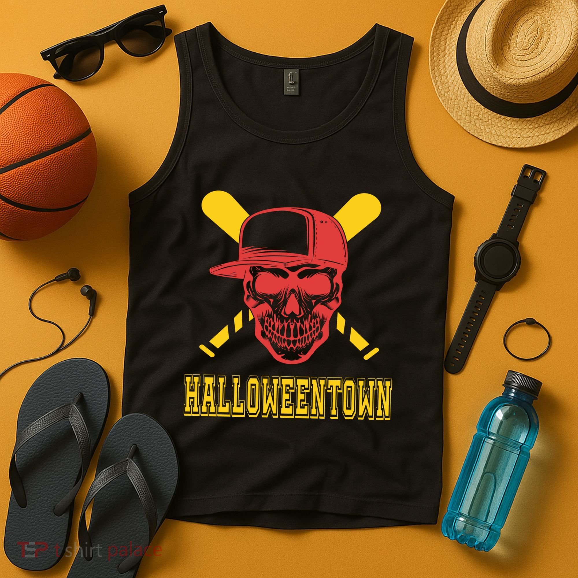 Halloweentown Skeleton Baseball Tank Top