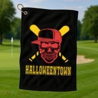 Halloweentown Skeleton Baseball Golf Towel thumb 1