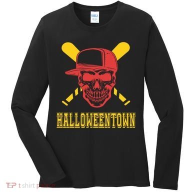 Halloweentown Skeleton Baseball Women's Long Sleeve Shirt