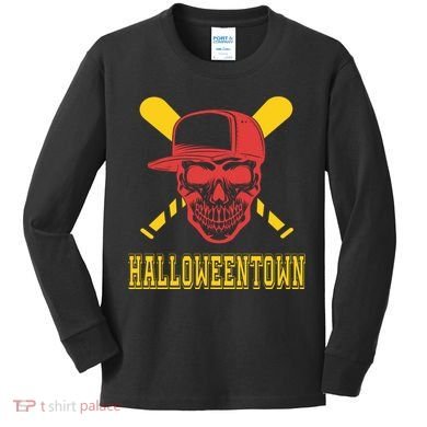 Halloweentown Skeleton Baseball Kids Long Sleeve Shirt