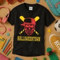 Halloweentown Skeleton Baseball Kids T-Shirt thumb 3