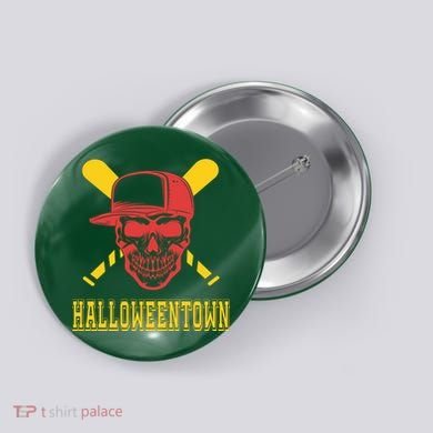 Halloweentown Skeleton Baseball Button