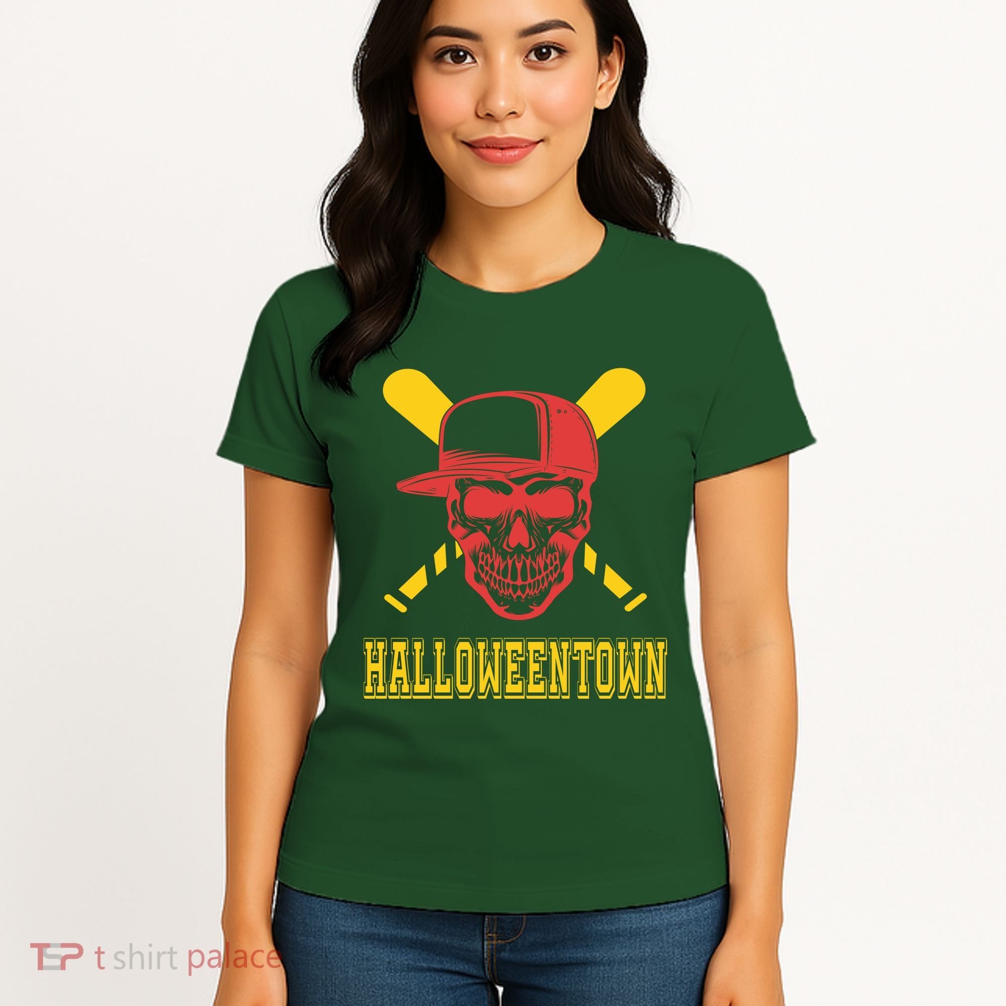 Halloweentown Skeleton Baseball Women's T-Shirt