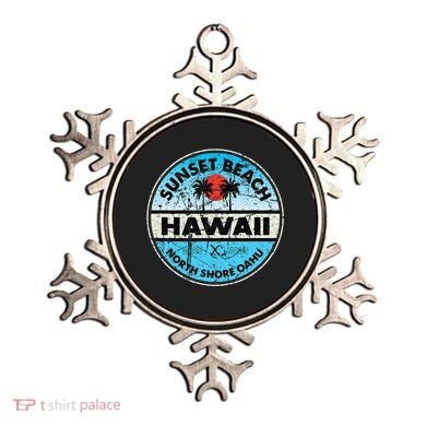 Hawaii Sunset Beach North Shore Oahu Vintage Hawaiian Ornament