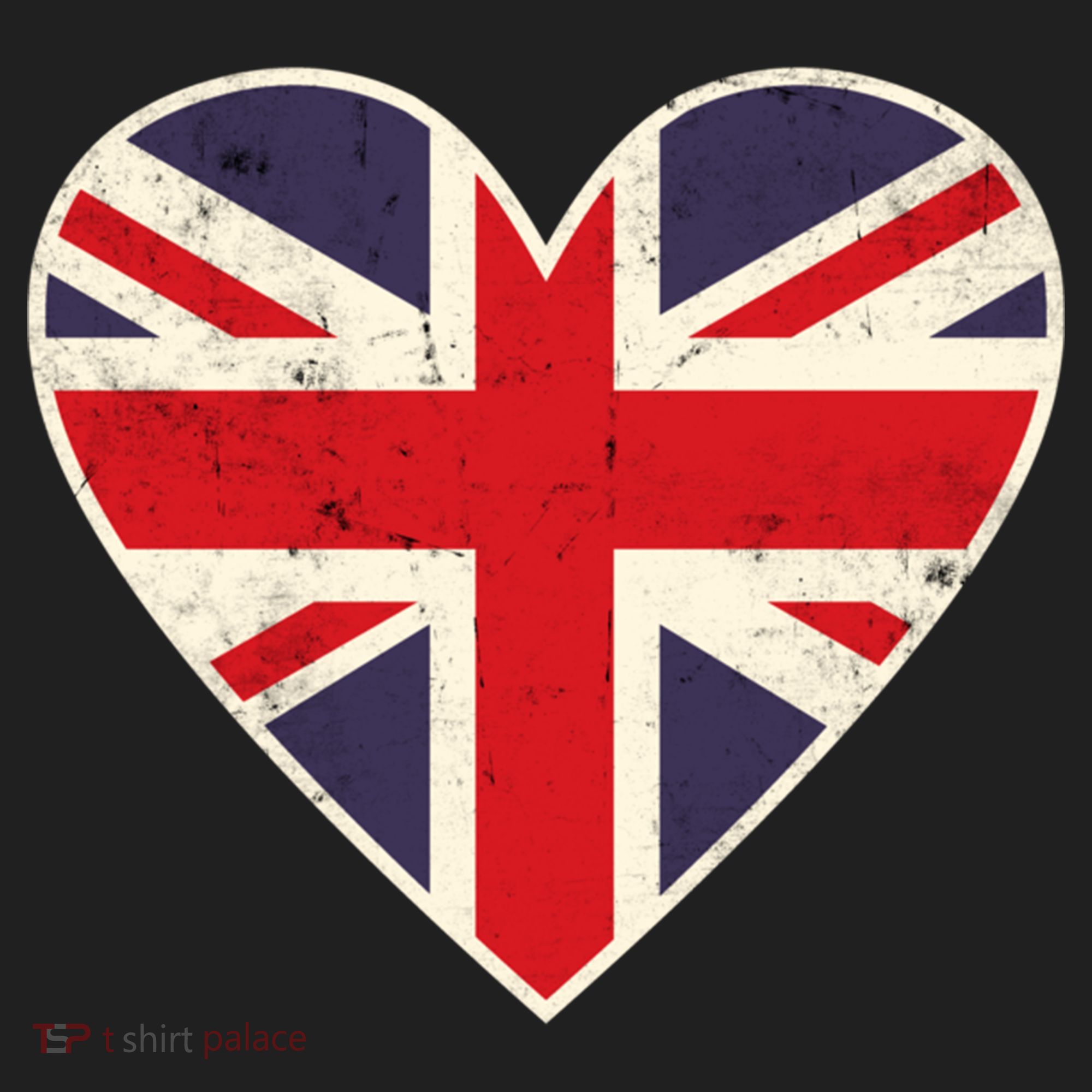 Heart Shaped British Union Jack Flag Cool Gift Women's Sweatshirt