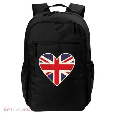 Heart Shaped British Union Jack Flag Cool Gift Backpack