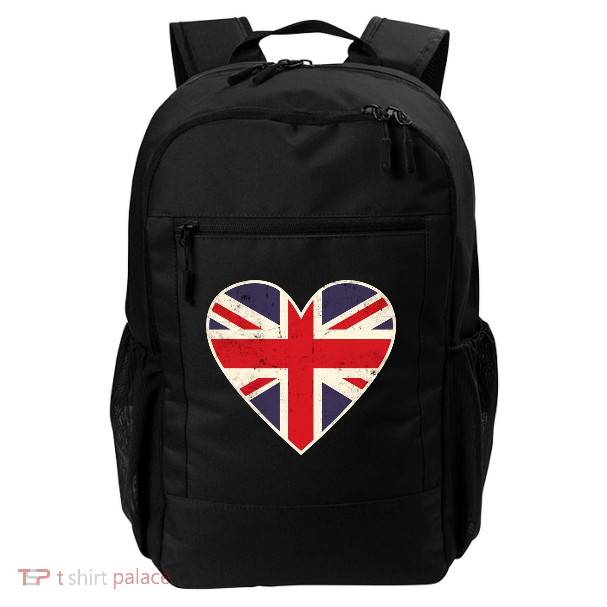 Heart Shaped British Union Jack Flag Cool Gift Backpack