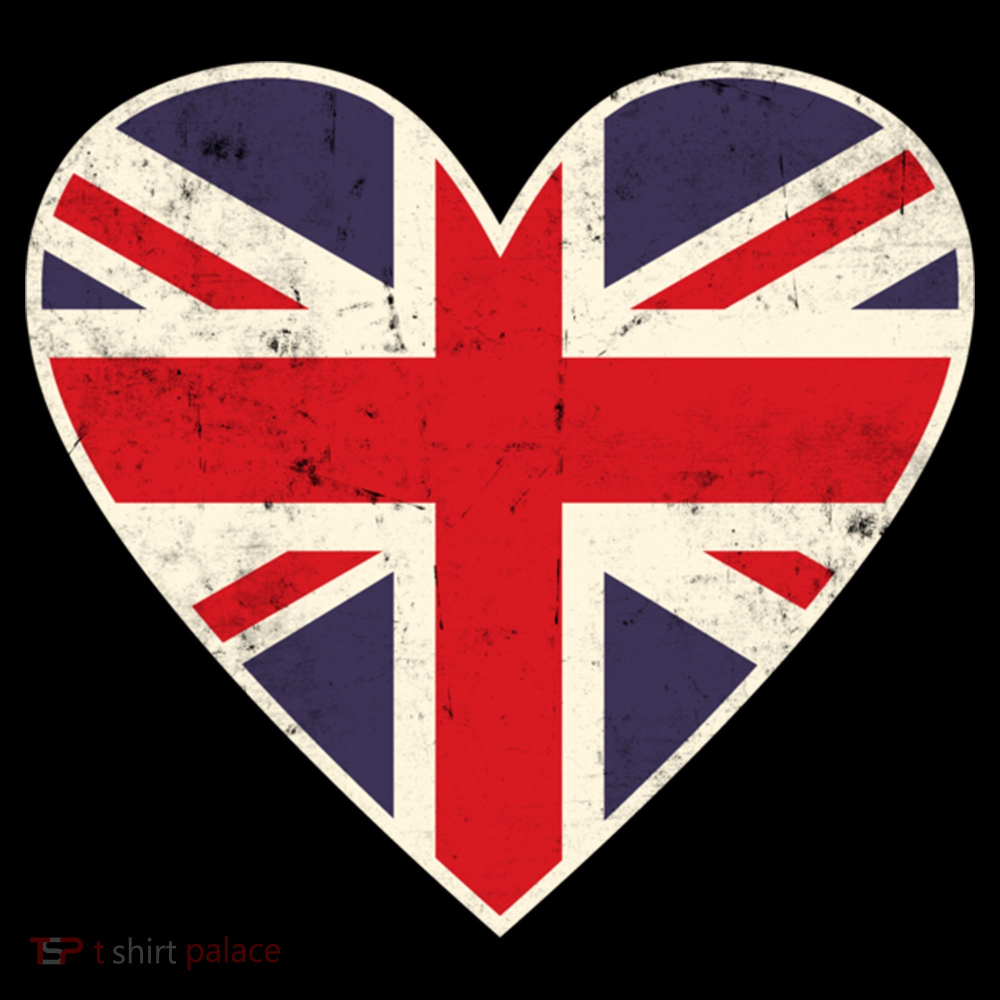 Heart Shaped British Union Jack Flag Cool Gift Women's Hoodie