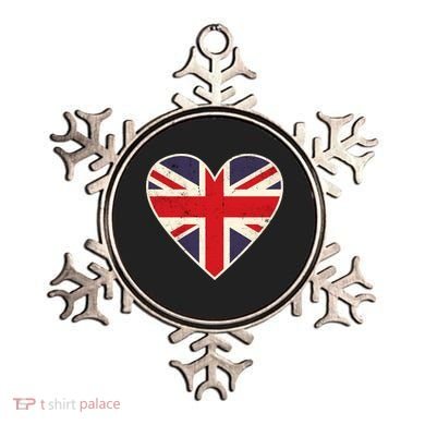 Heart Shaped British Union Jack Flag Cool Gift Ornament