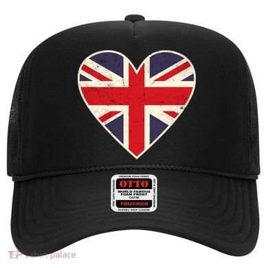 Heart Shaped British Union Jack Flag Cool Gift Hat