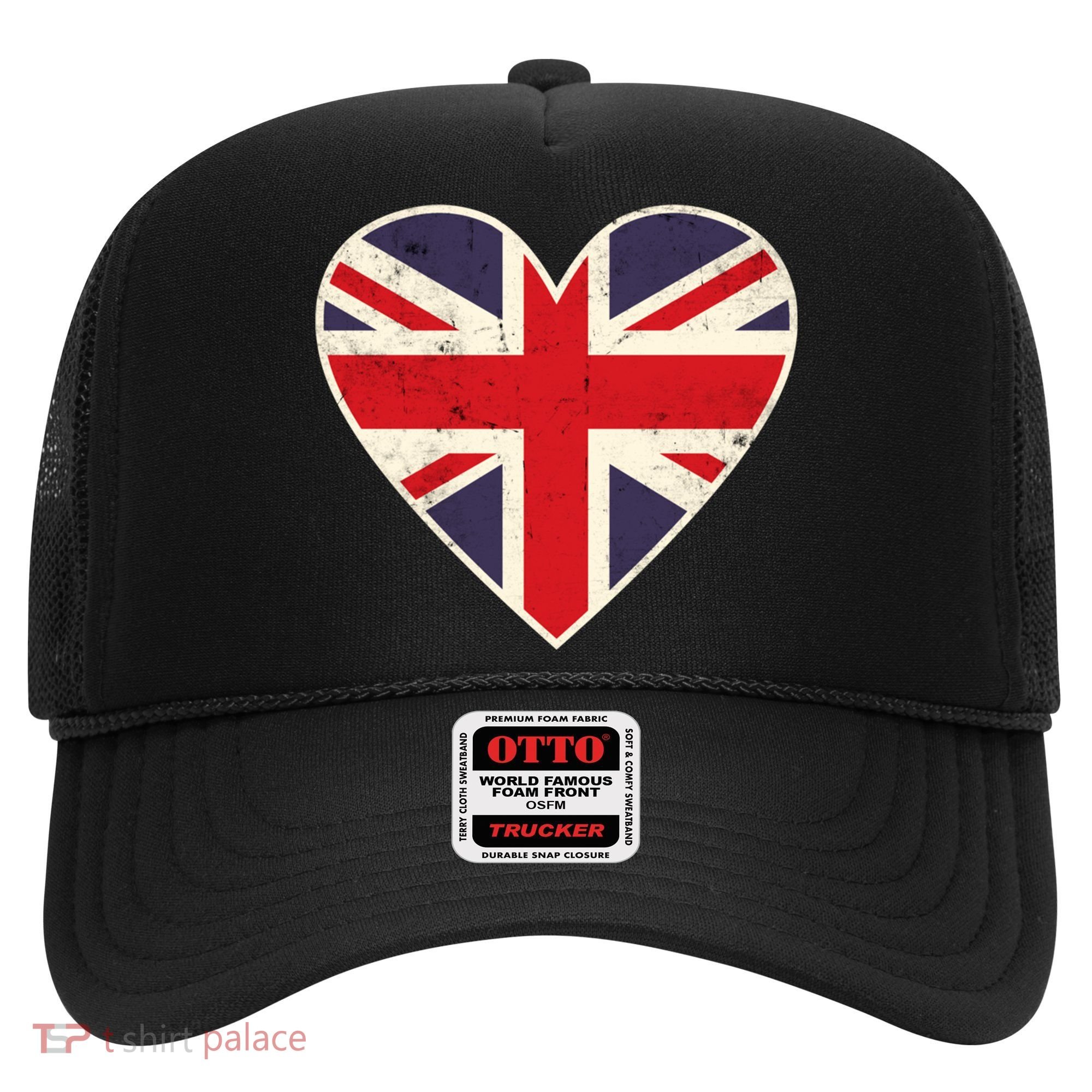 Heart Shaped British Union Jack Flag Cool Gift Hat