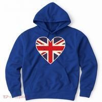 Heart Shaped British Union Jack Flag Cool Gift Hoodie thumb 0