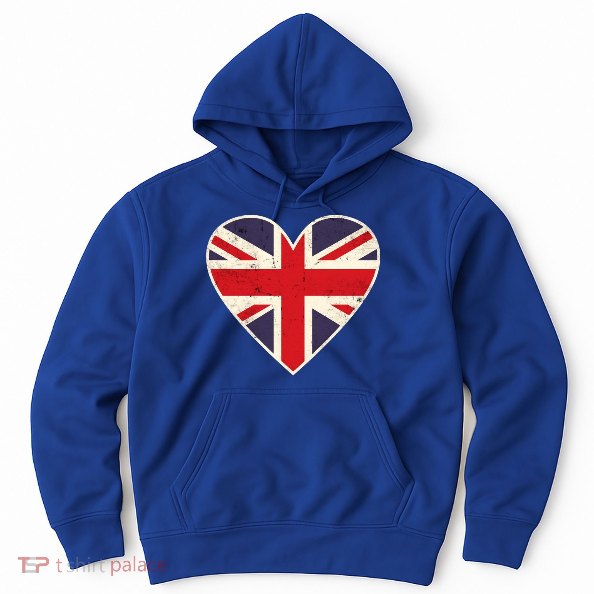 Heart Shaped British Union Jack Flag Cool Gift Hoodie