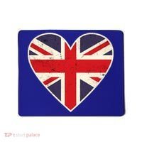 Heart Shaped British Union Jack Flag Cool Gift Mousepad thumb 0