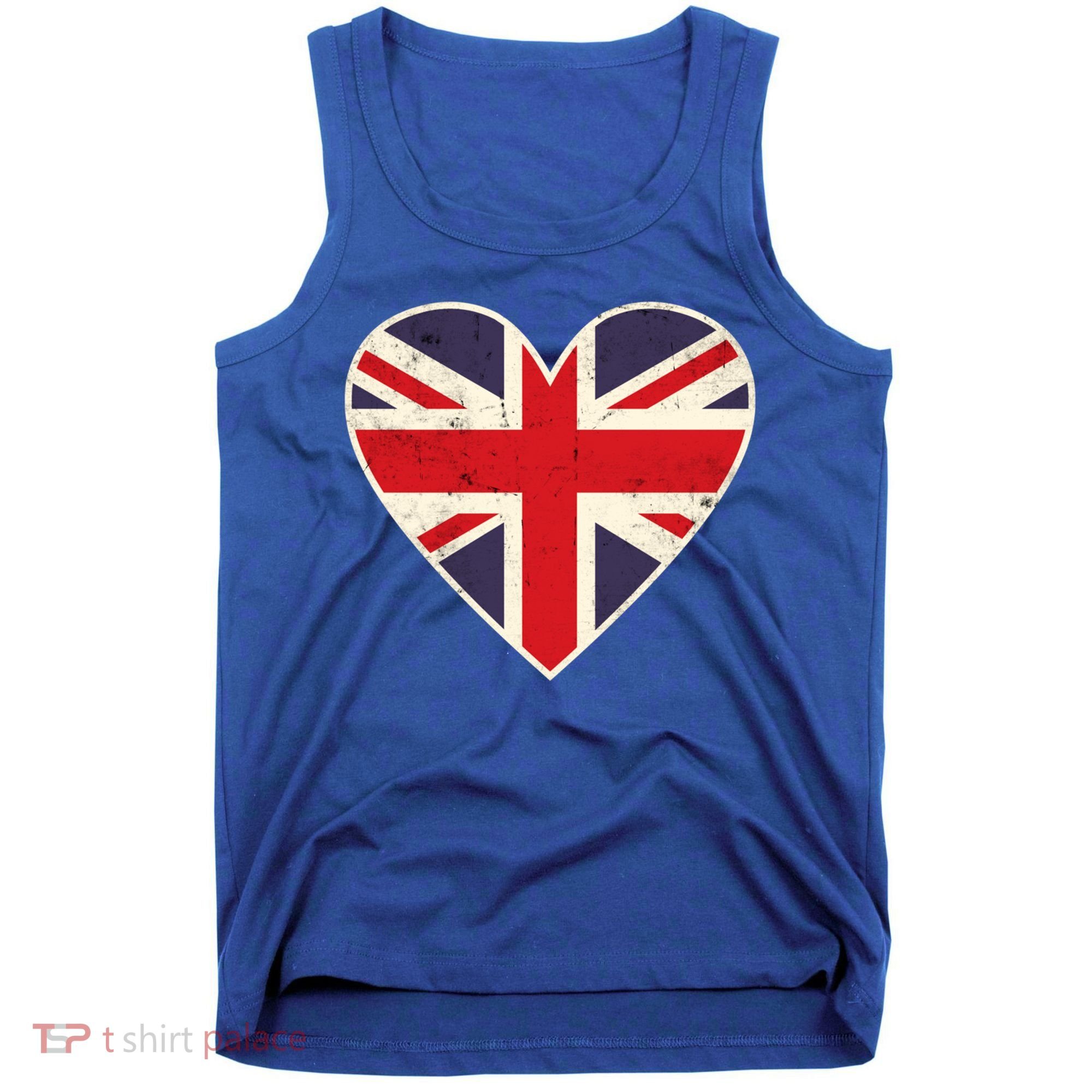 Heart Shaped British Union Jack Flag Cool Gift Tank Top