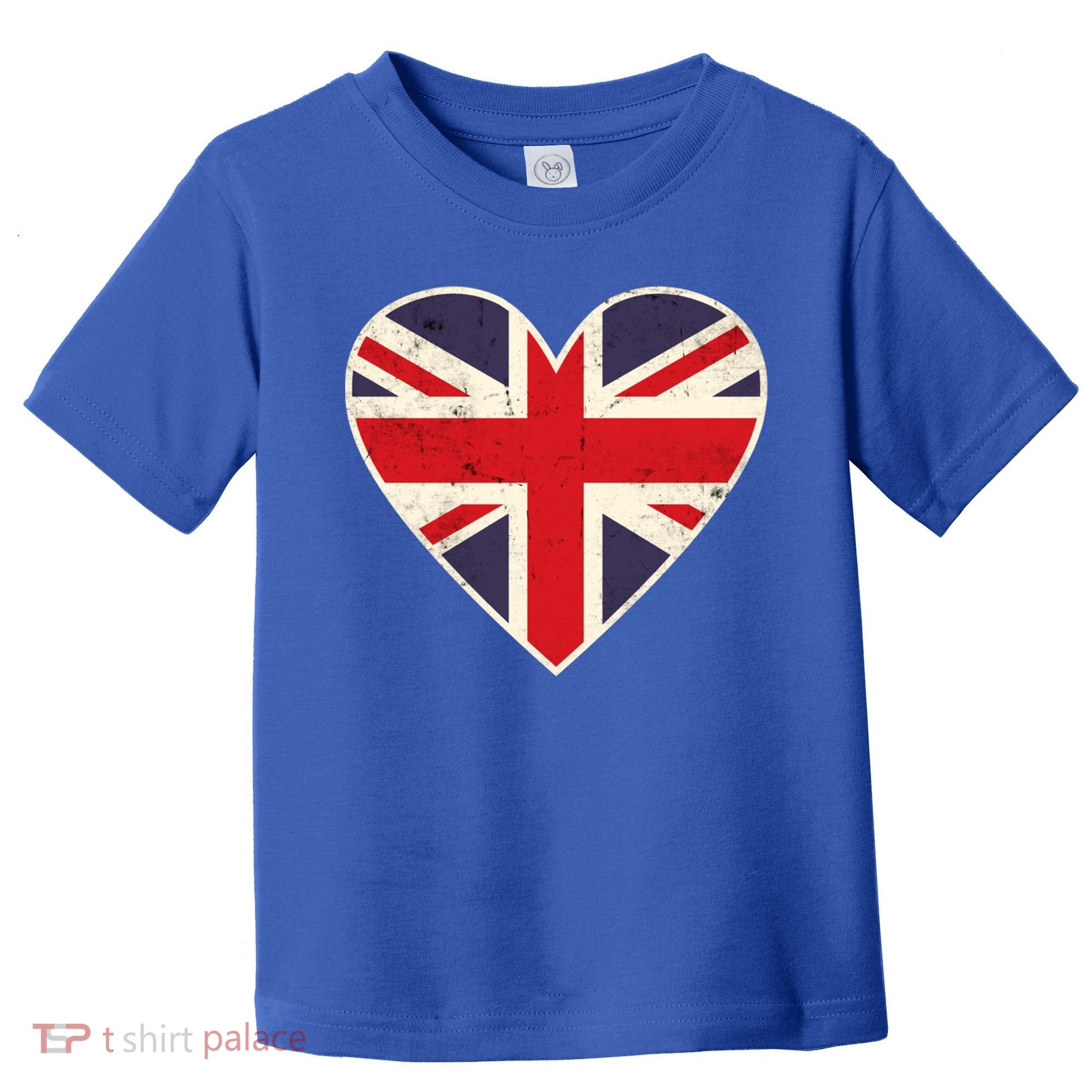 Heart Shaped British Union Jack Flag Cool Gift Toddler T-Shirt