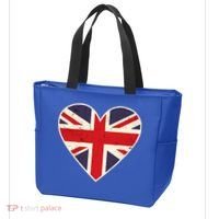 Heart Shaped British Union Jack Flag Cool Gift Tote Bag thumb 3