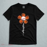 Houston Souvenir Colorful Flower Tee I Love Houston Women T-Shirt thumb 5