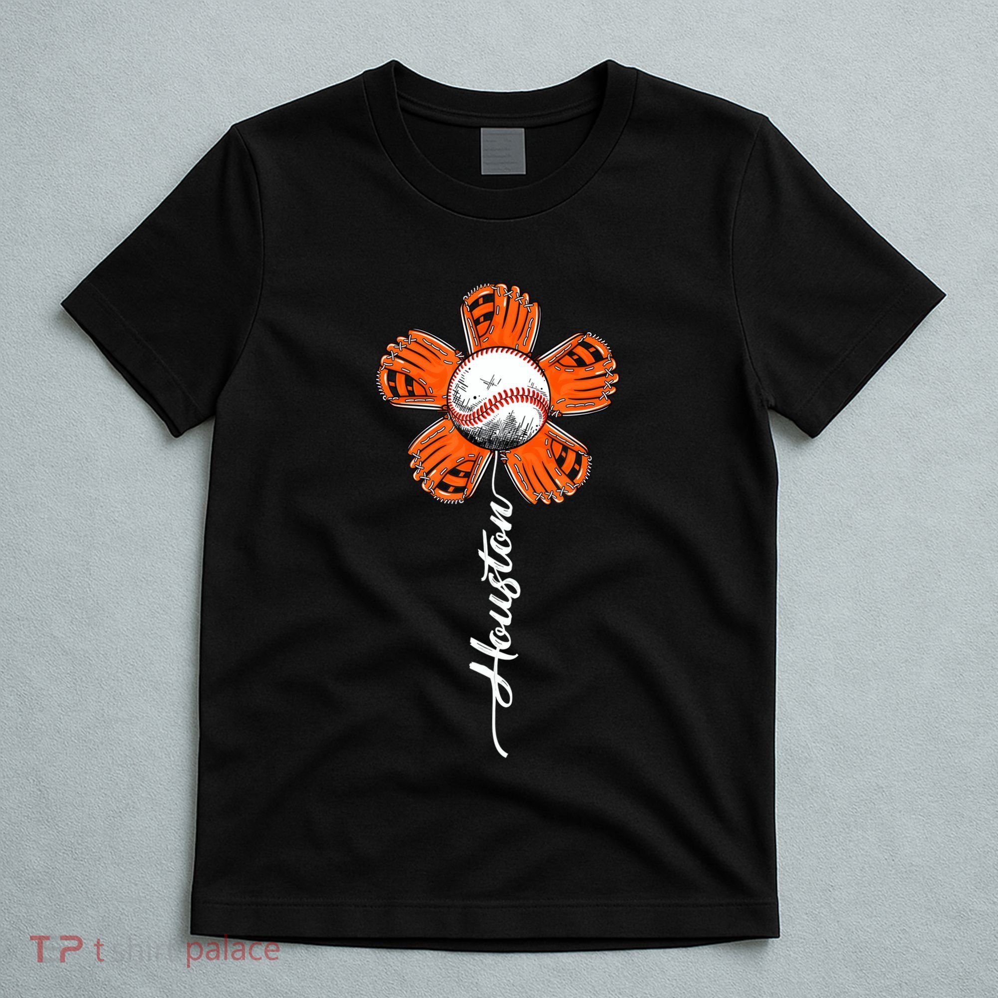 Houston Souvenir Colorful Flower Tee I Love Houston Women T-Shirt